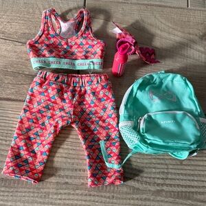 American Girl Doll NFINITY Cheer Set with Mint Backpack